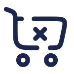 Cart Cross SVG Icon